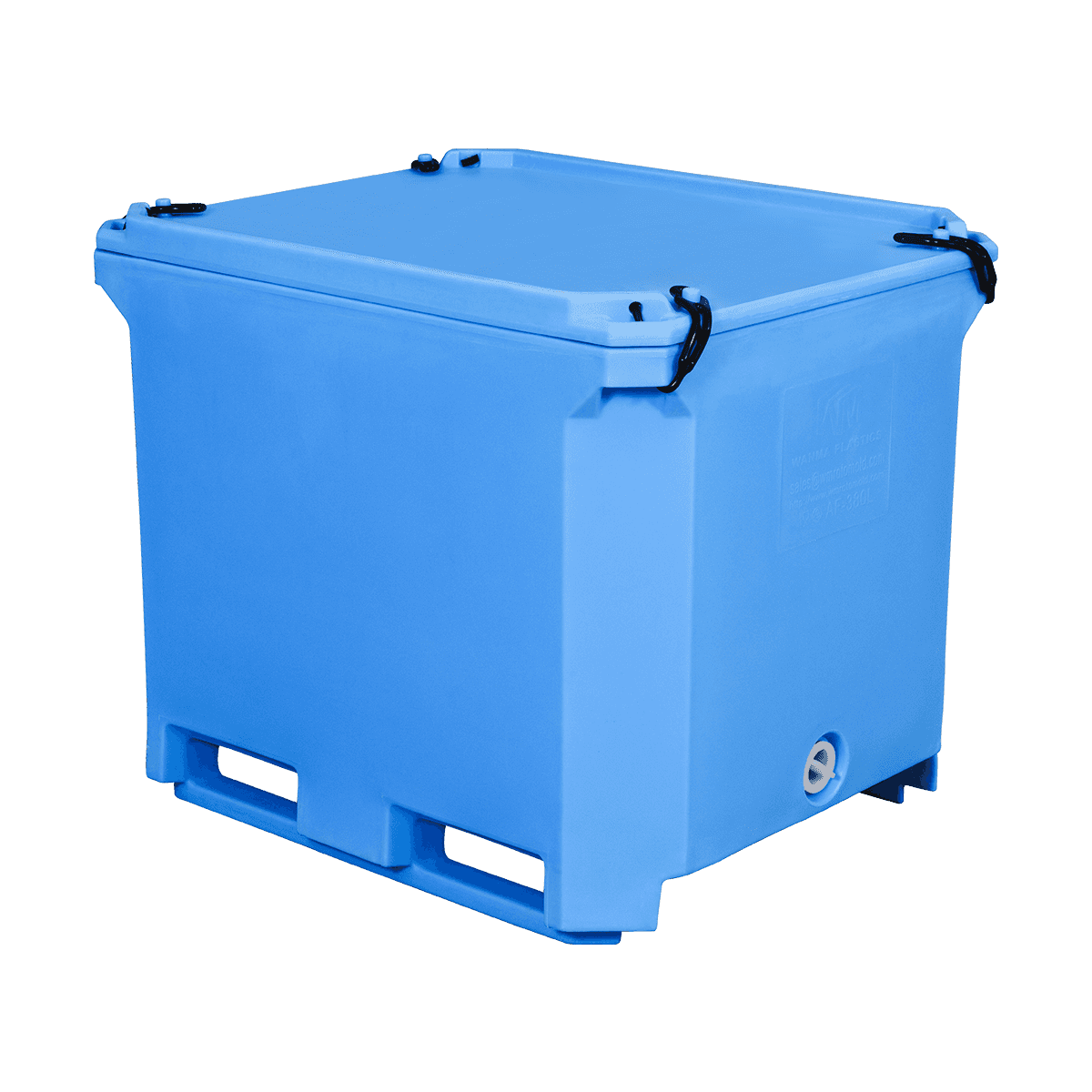 AF-380L 鲜活水产品海鲜鱼类运输箱周转保温箱，超市配送滚塑容器